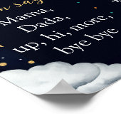 Cosmic Astronaut First Trip Birthday Sign Poster (Hoek)