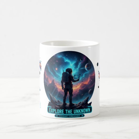 Cosmic Astronaut Unknown Space Explorer Deep Mug Koffiemok (Center)
