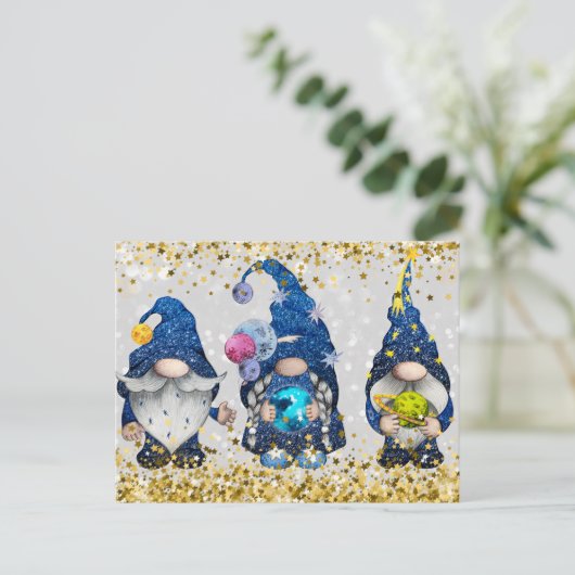 Cosmic Astronomy Gnomen Briefkaart (Staand voorkant)