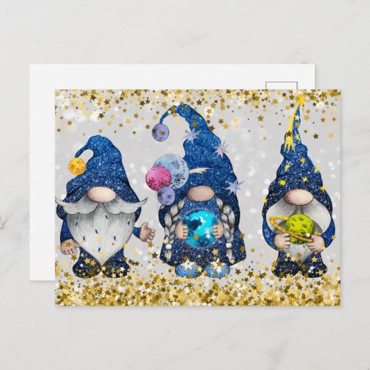 Cosmic Astronomy Gnomen Briefkaart (Voorkant / Achterkant)