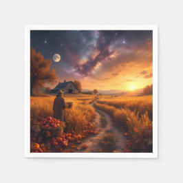 Cosmic Autumn Harvest Leggings Tights Servet