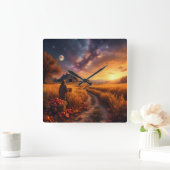 Cosmic Autumn Harvest Leggings Tights Vierkante Klok (Huis)