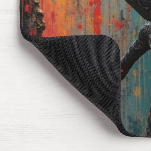 Cosmic Avenger met rode ogen Muismat (Hoek)