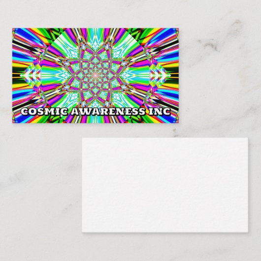 COSMIC AWARENESS INC - (u kunt de woorden wijzigen Visitekaartje (Voorkant / Achterkant)
