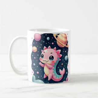 Cosmic Axolotl Galactic Space Adventure Kawaii Sti Koffiemok