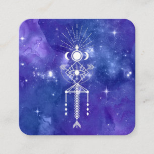 *~* Cosmic Aztec Tribal Sacred Celestial Shaman Vierkante Visitekaartje