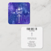 *~* Cosmic Aztec Tribal Sacred Celestial Shaman Vierkante Visitekaartje (Voorkant / Achterkant)