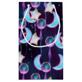 Cosmic Balloons | Blauwe Paarse moonsterstrippen Klein Cadeauzakje (Achterkant)