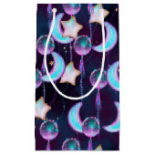 Cosmic Balloons | Blauwe Paarse moonsterstrippen Klein Cadeauzakje (Voorkant)