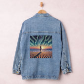 Cosmic Beachscape: Aurora Dreaming 3D Denim Jacket (Hangar)