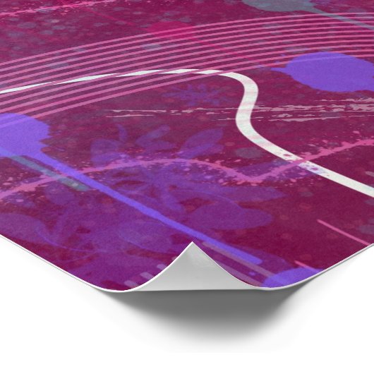 Cosmic Berry Picking: Abstract Art Poster (Hoek)