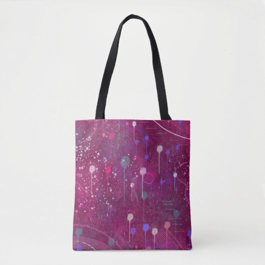 Cosmic Berry Picking: Abstract Art Tote Bag (Voorkant)