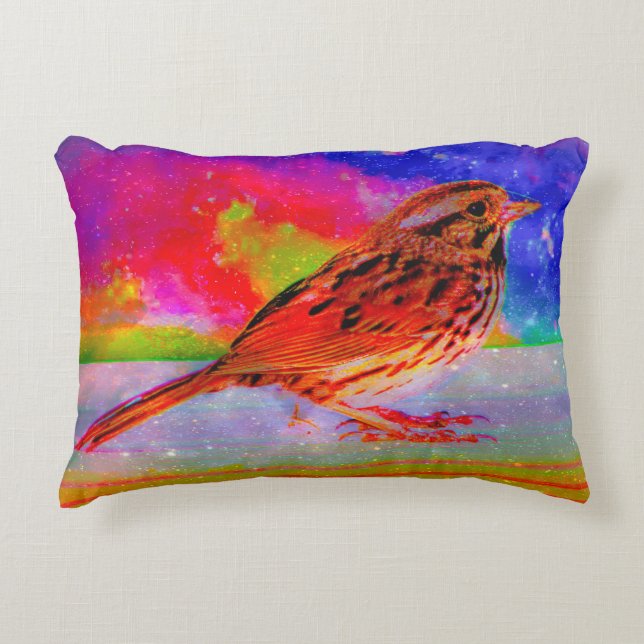 Cosmic Bird Dreamscape Art Print" Accent Kussen (Voorkant)