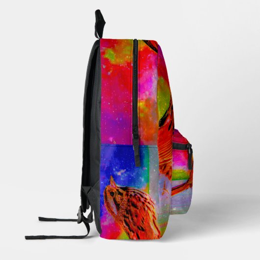 Cosmic Bird Dreamscape Art Print" Bedrukte Rugzak (Links)