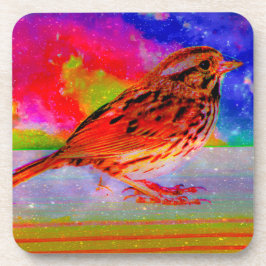 Cosmic Bird Dreamscape Art Print" Bier Onderzetter