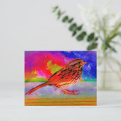 Cosmic Bird Dreamscape Art Print" Briefkaart (Staand voorkant)