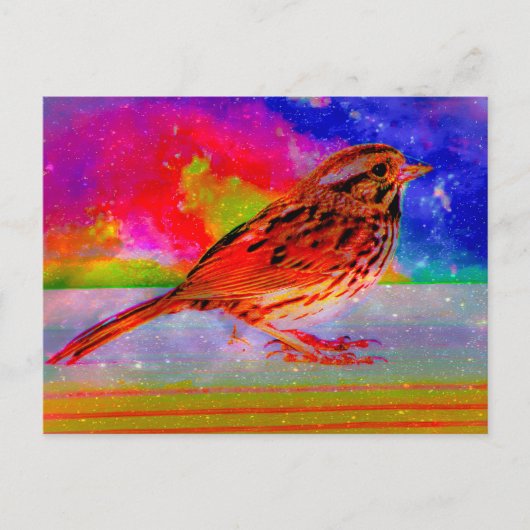 Cosmic Bird Dreamscape Art Print" Briefkaart (Voorkant)