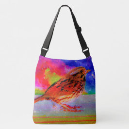 Cosmic Bird Dreamscape Art Print" Crossbody Tas