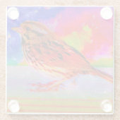 Cosmic Bird Dreamscape Art Print" Glazen Onderzetter (Achterkant)