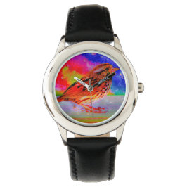 Cosmic Bird Dreamscape Art Print" Horloge