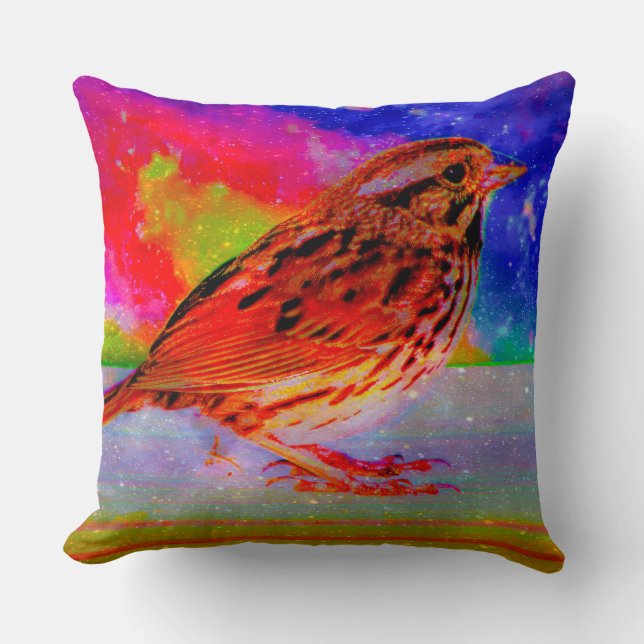 Cosmic Bird Dreamscape Art Print" Kussen (Voorkant)