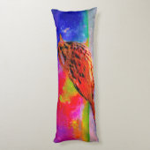 Cosmic Bird Dreamscape Art Print" Lichaamskussen (Achterkant (Verticaal))