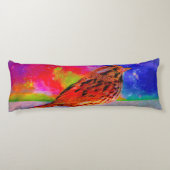 Cosmic Bird Dreamscape Art Print" Lichaamskussen (Achterkant)