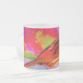 Cosmic Bird Dreamscape Art Print" Matglas Koffiemok (Voorkant links)