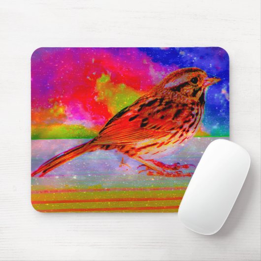 Cosmic Bird Dreamscape Art Print" Muismat (Met muis)