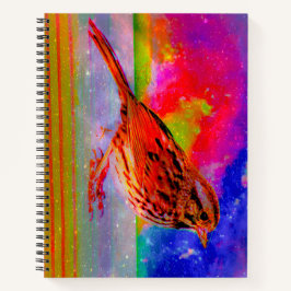 Cosmic Bird Dreamscape Art Print" Notitieboek