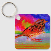 Cosmic Bird Dreamscape Art Print" Sleutelhanger (Voorkant)