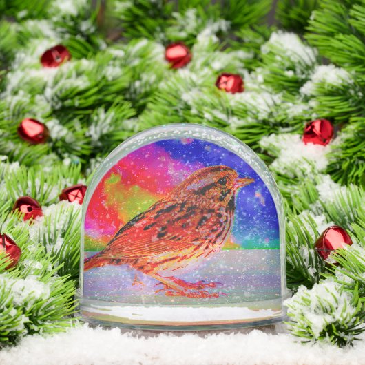 Cosmic Bird Dreamscape Art Print" Sneeuwbol (Kerstmis)