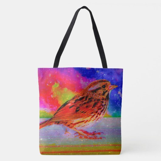 Cosmic Bird Dreamscape Art Print" Tote Bag (Voorkant)