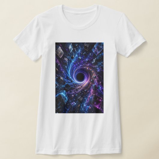 Cosmic Black Hole 3D Dames T-Shirt (Laagn)
