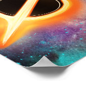 Cosmic Black Hole Sterrenstelsel Kunstposter Poster (Hoek)