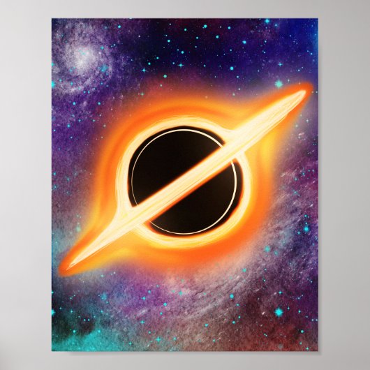 Cosmic Black Hole Sterrenstelsel Kunstposter Poster (Voorkant)