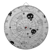 Cosmic Black Skull Pattern Dartbord (Voorkant)