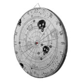 Cosmic Black Skull Pattern Dartbord (Voorkant Rechts)