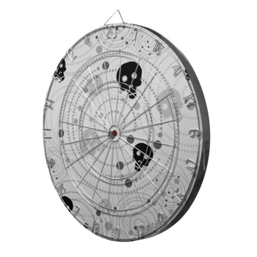 Cosmic Black Skull Pattern Dartbord (Voorkant Rechts)