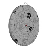Cosmic Black Skull Pattern Dartbord (Voorkant Links)