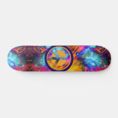 Cosmic Blast Peace Sign Skateboard (Horizontaal)