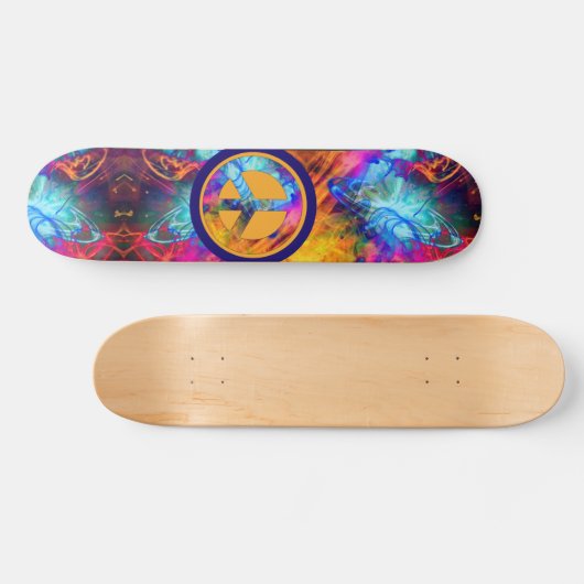 Cosmic Blast Peace Sign Skateboard (Horizontaal)