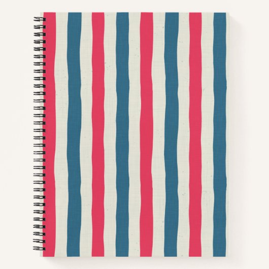 Cosmic Bloom Stripes Notitieboek (Voorkant)