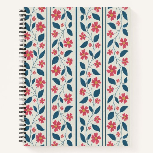 Cosmic Bloom Trailing Stripes Notitieboek (Voorkant)