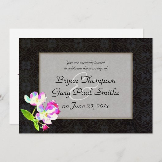 Cosmic Blossom WEDDING Kaart (Voorkant / Achterkant)