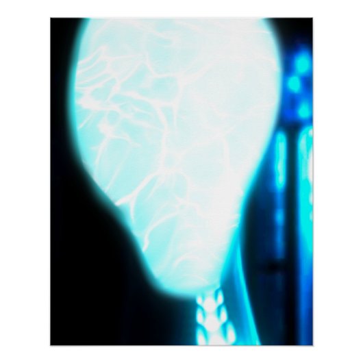 Cosmic Blue Ether Alien Glossy Poster (Voorkant)