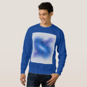 Cosmic Blue Galaxy Art Sweatshirt on White Backgro (Voorkant volledig)