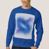 Cosmic Blue Galaxy Art Sweatshirt on White Backgro (Voorkant)