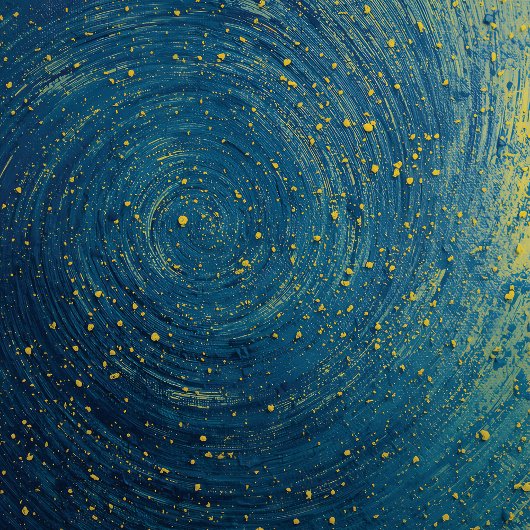 Cosmic Blue & Gold Abstract Print Yoga PanLeggings Leggings