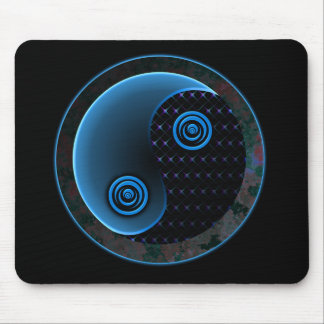 Cosmic Blue in Balance Yin Yang Muismat